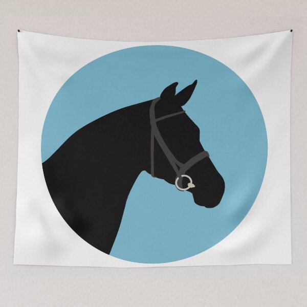 Item preview, Minimalist black horse portrait designed and sold by DutchVulture.