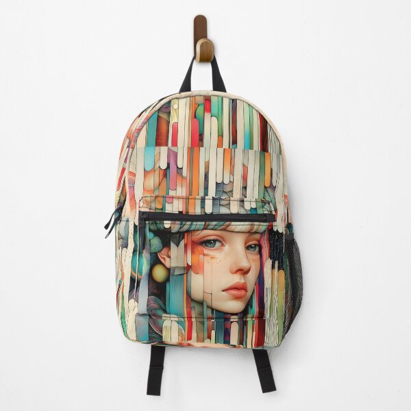Item preview, Abstract Female Portrait Colourful Geometric Modern Illustration designed and sold by Shoot-The-Moon.