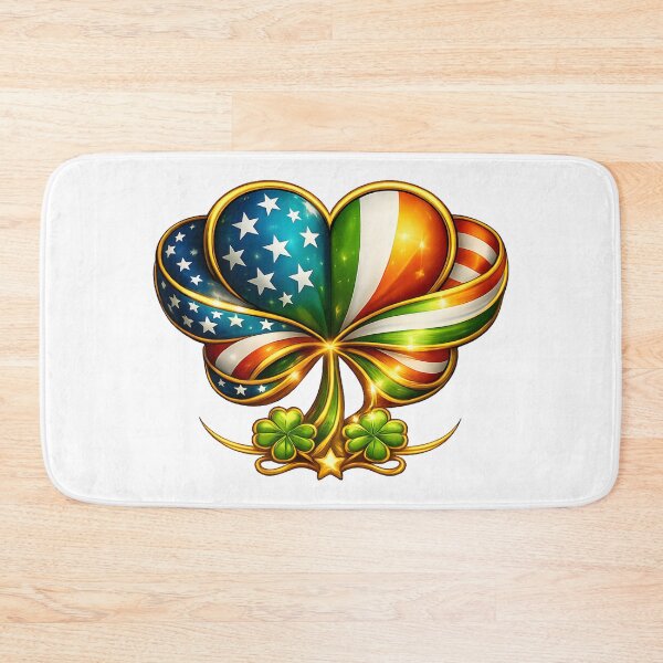 Item preview, Irish American Heart Shamrock – USA & Ireland Flag Pride designed and sold by Rough Sketches – Ireland Inspired Art.
