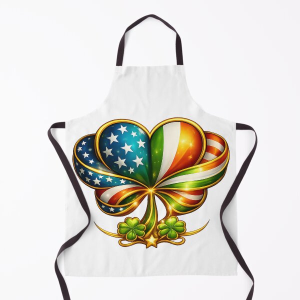Item preview, Irish American Heart Shamrock – USA & Ireland Flag Pride designed and sold by Rough Sketches – Ireland Inspired Art.