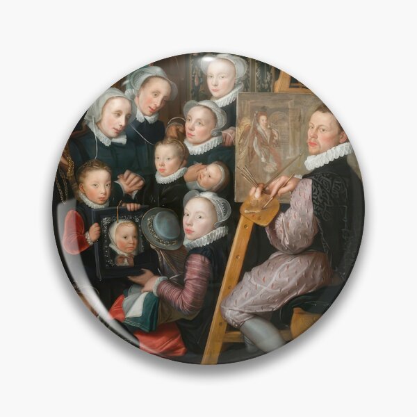 Item preview, Otto Van Veen Family Portrait Renaissance Painter Studio Scene designed and sold by TheSoulOfArt.