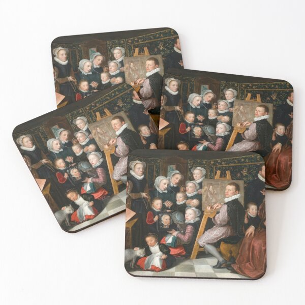 Item preview, Otto Van Veen Family Portrait Renaissance Painter Studio Scene designed and sold by TheSoulOfArt.