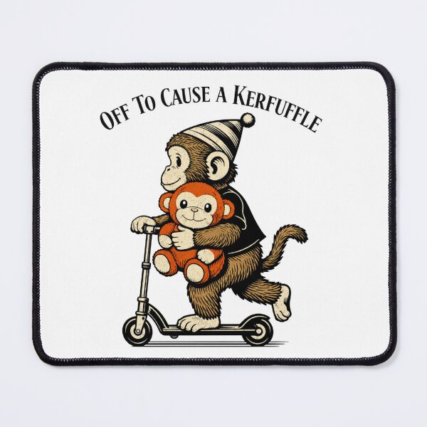 Item preview, Off to Cause A Kerfuffle Punch Monkey Scooter Wizard designed and sold by FreshVibe Prints.