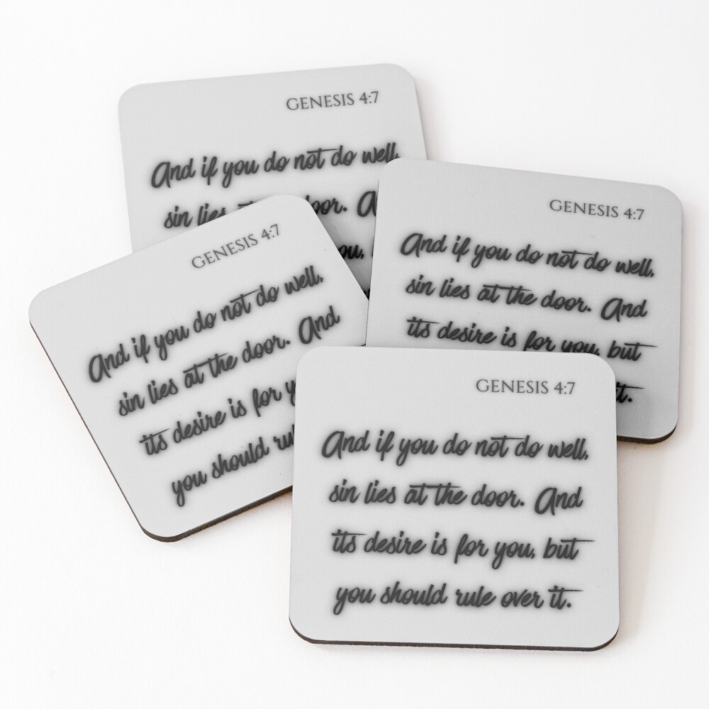 Vista previa del artículo con la obra «Posavasos (lote de 4)», diseñado y vendido por Holy-Scripture.