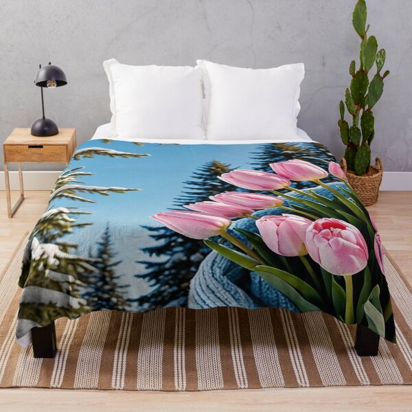 Item preview, Winter Tulips Bouquet – Cozy Spring Flowers in Snow designed and sold by AmetistLight.