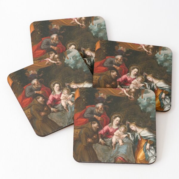 Item preview, Mystical Marriage Saint Catherine Otto Van Veen Religious Painting designed and sold by TheSoulOfArt.