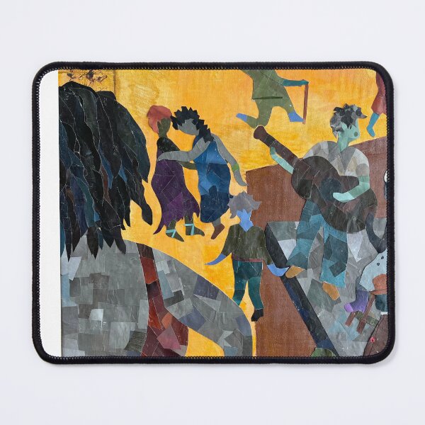Item preview, Wang Dang Doodle, acrylic and paper mosaic on canvas board designed and sold by susanmercuria.