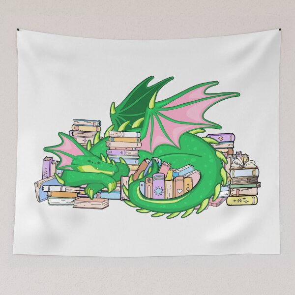 Item preview, Book-Loving Dragon  designed and sold by SparklefilthStudios.