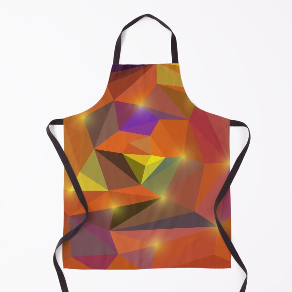 Item preview, Abstract Geometric Crystal Mosaic in Sunset Orange and Gold designed and sold by SolutionsArt.