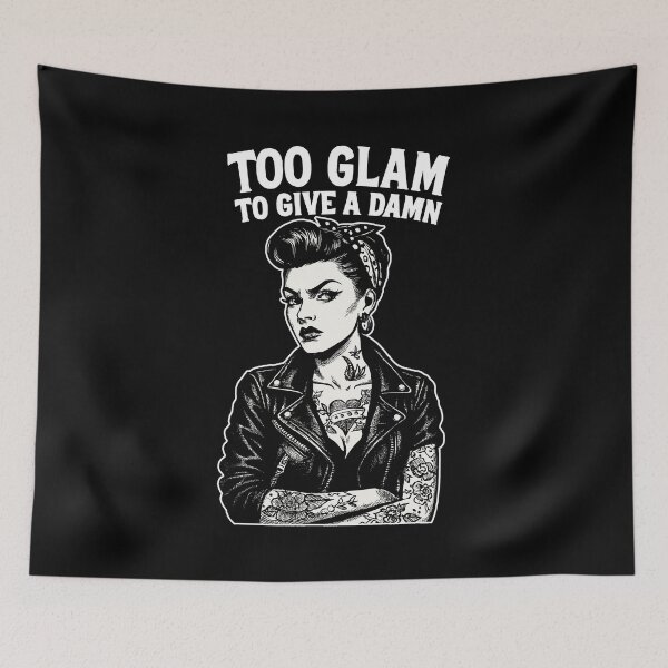 Item preview, Rockabella Pin-Up: Outlaw Tattoo Girl & Leather Jacket designed and sold by Pineapple-Tree.