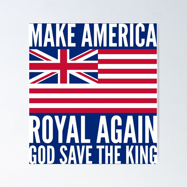 Item preview, Funny Red Blue Make America Royal Again Flag designed and sold by Digital Homestead.