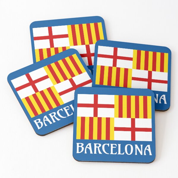 Item preview, Flag Red White Yellow Barcelona Nationalist Art designed and sold by Digital Homestead.