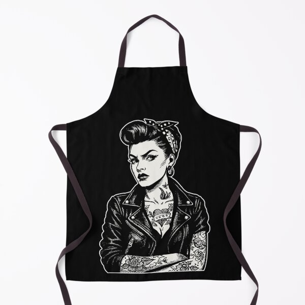 Item preview, Rockabilly Pin-Up: 50s Outlaw Girl with Tattoos designed and sold by Pineapple-Tree.