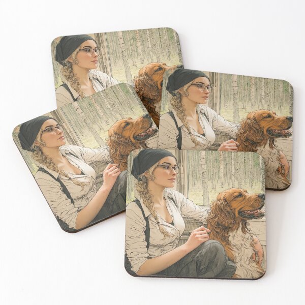 Item preview, Vintage Illustrated Passenger & Her Dog designed and sold by Banal25.