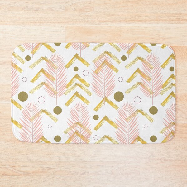 Item preview, Feather Weather Abstract Pattern in Pink and Gold designed and sold by TheBohemianLark.
