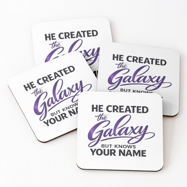 Item preview, He Created the Galaxy But Knows Your Name | Christian Galaxy Art designed and sold by ImaginingNebulae.