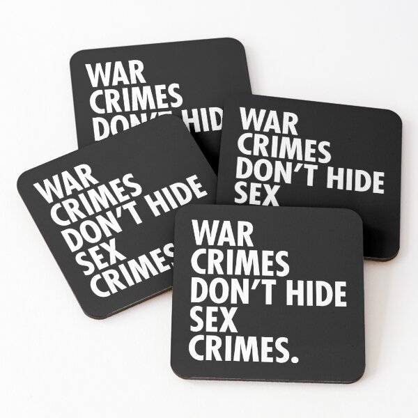Item preview, War Crimes don't hide Sex Crimes designed and sold by Thelittlelord.