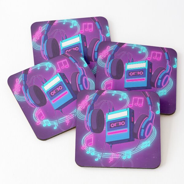 Item preview, Neon Nostalgia - 80s Walkman & Headphones Synthwave Art designed and sold by powersunlight.