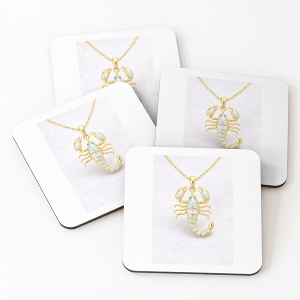 Item preview, The pendant tip design for Scorpio is in gold color. designed and sold by boldline-tees.
