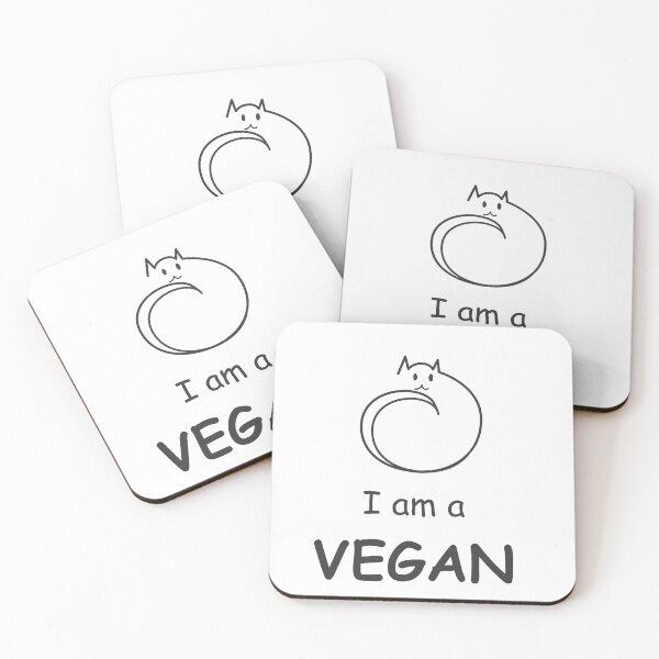 Item preview, vegan(vegeterian) vegetable lovers with humor cat visual designed and sold by TubulGraphics.