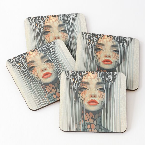 Item preview, Abstract Woman Portrait Mosaic Pattern Contemporary Female designed and sold by Shoot-The-Moon.