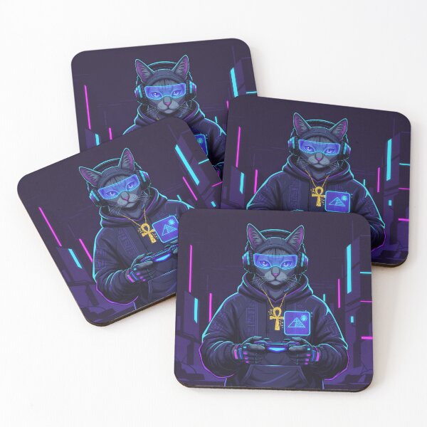Item preview, Egyptian Gamer Cat designed and sold by Oddly Blessed.