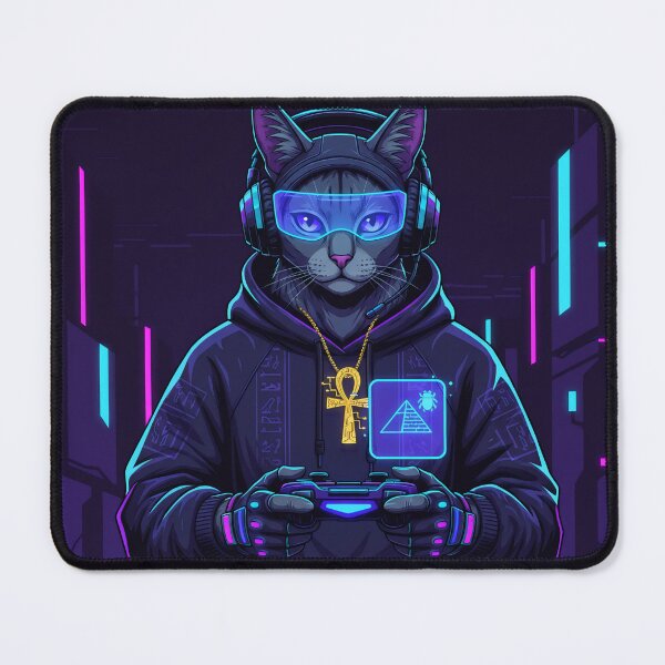 Item preview, Egyptian Gamer Cat designed and sold by Oddly Blessed.