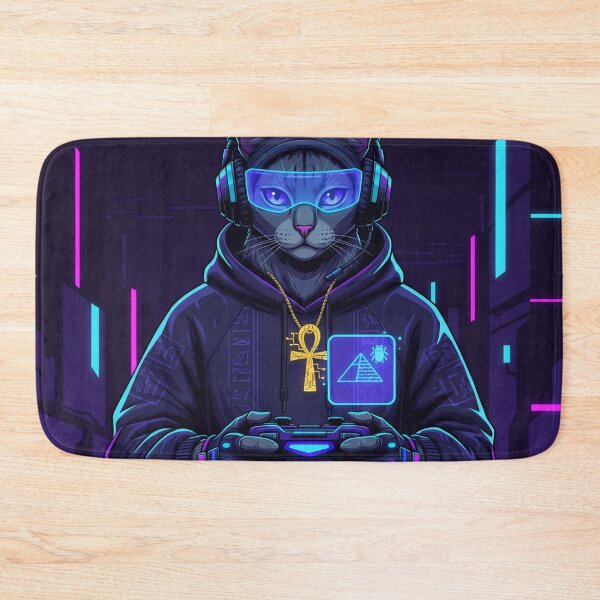 Item preview, Egyptian Gamer Cat designed and sold by Oddly Blessed.