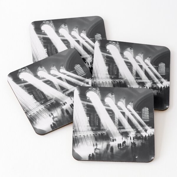 Item preview, Vintage Grand Central Station sunbeams black and white photograph designed and sold by Astrid Arkhangelsky.