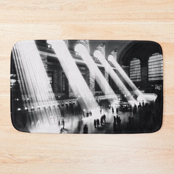 Item preview, Vintage Grand Central Station sunbeams black and white photograph designed and sold by Astrid Arkhangelsky.