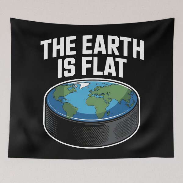 Item preview, THE EARTH IS FLAT - Ice Hockey Humor designed and sold by Carl's Clothing.