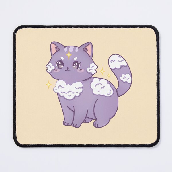 Item preview, Cute fluffy clouds cat designed and sold by Sugar and Specters .