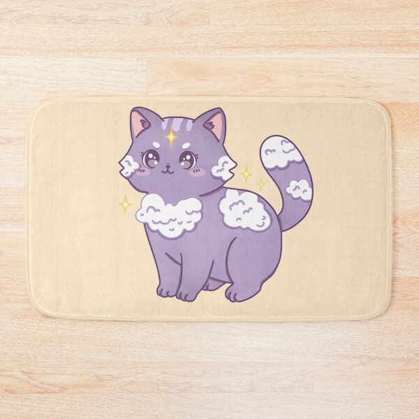 Item preview, Cute fluffy clouds cat designed and sold by Sugar and Specters .