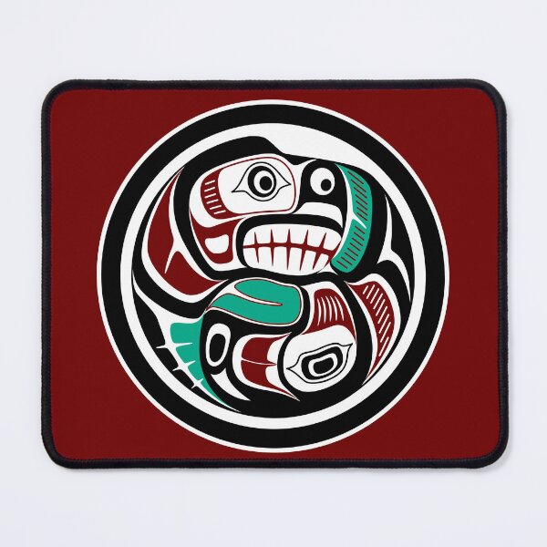 Item preview, Northwest Pacific coast Otter chasing Salmon designed and sold by Digital Homestead.