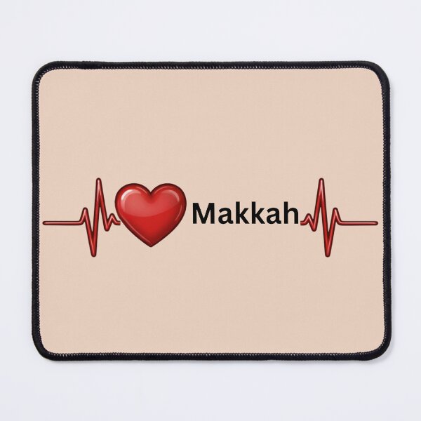 Item preview, Love Makkah (V.2) – Islamic Spiritual Heart ECG Typography Design designed and sold by D-Islamic.