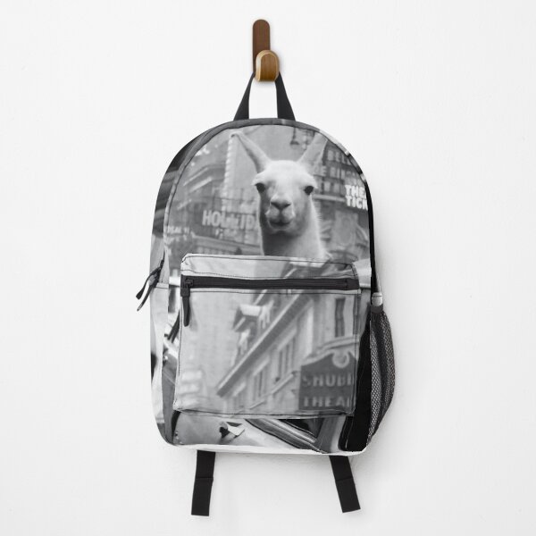 Item preview, Vintage llama in New York City taxi cab humorous black and white photograph designed and sold by Astrid Arkhangelsky.
