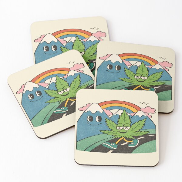 Item preview, Retro Stoner Leaf Road Trip Cartoon designed and sold by POD DYNASTY.