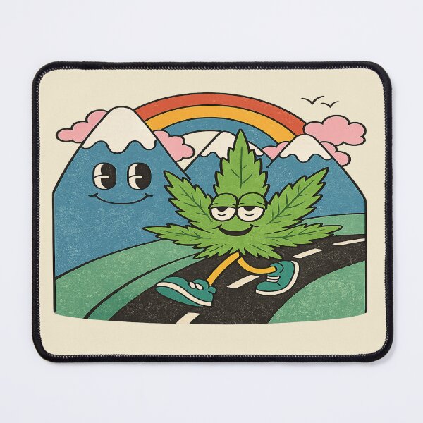 Item preview, Retro Stoner Leaf Road Trip Cartoon designed and sold by POD DYNASTY.