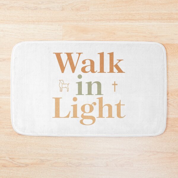 Item preview, Walk in Light Christian Typography Print designed and sold by Sunniz.