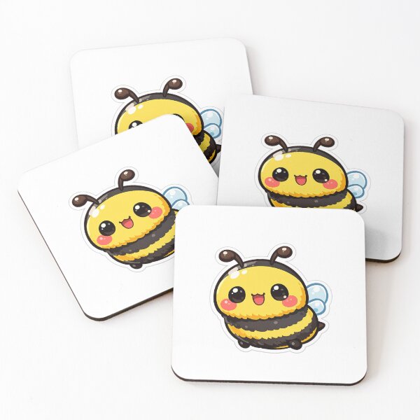Item preview, Cute Kawaii Bee Sticker – Smiling Honey Bee Cartoon | Adorable Bee Aesthetic | Cute Insect Sticker for Laptop, Phone & Journal designed and sold by ArtWaveStudio8.