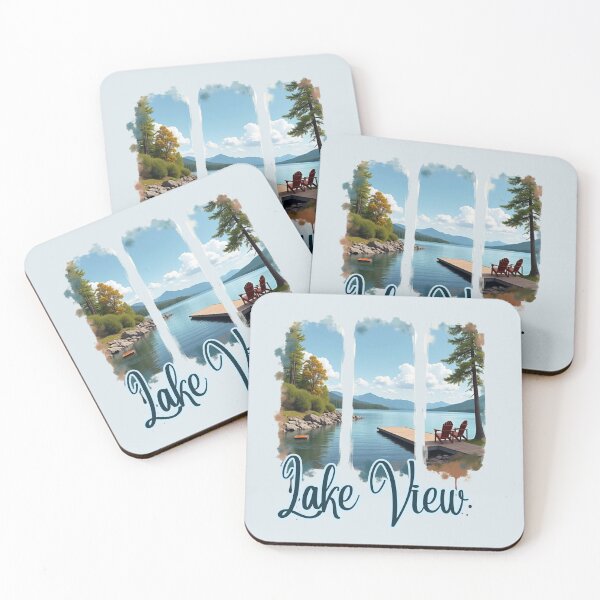 Item preview, Lake View Watercolor: Calming Nature Graphic  designed and sold by PriyaMagic.