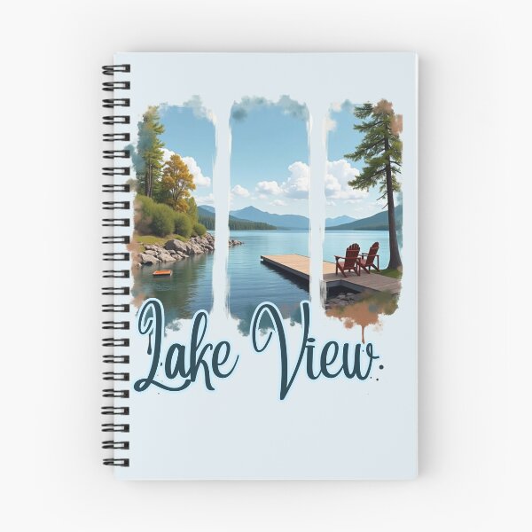 Item preview, Lake View Watercolor: Calming Nature Graphic  designed and sold by PriyaMagic.