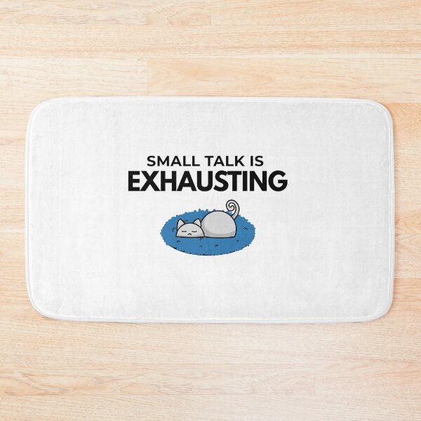 Item preview, Introvert Cat Meme Small Talk Exhausting – Funny Antisocial Cat | The Introvert Cat Diaries designed and sold by ade-datt.