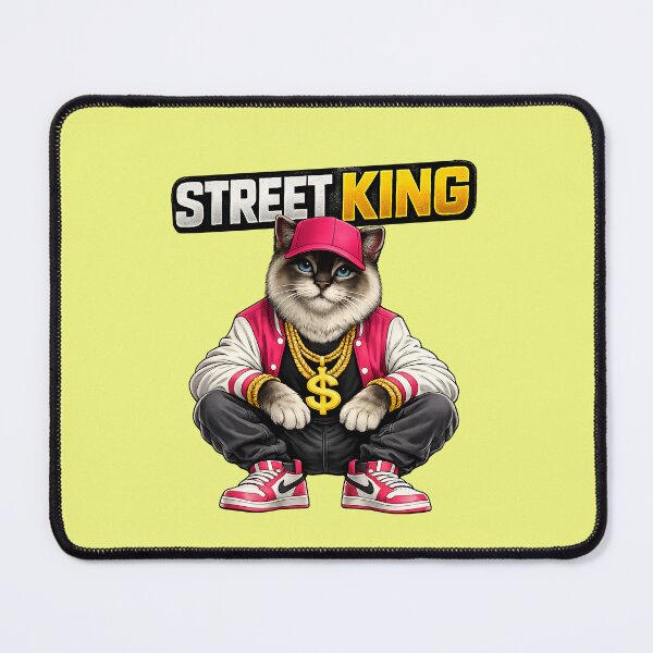 Item preview, Copy of Birman Cat Street King – Stray Urban Hip Hop Cat Streetwear Design designed and sold by PixelsPaws.