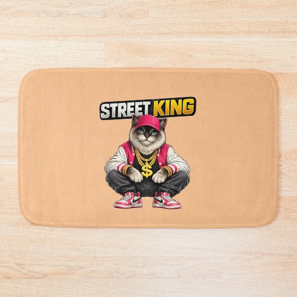 Item preview, Copy of Birman Cat Street King – Stray Urban Hip Hop Cat Streetwear Design designed and sold by PixelsPaws.