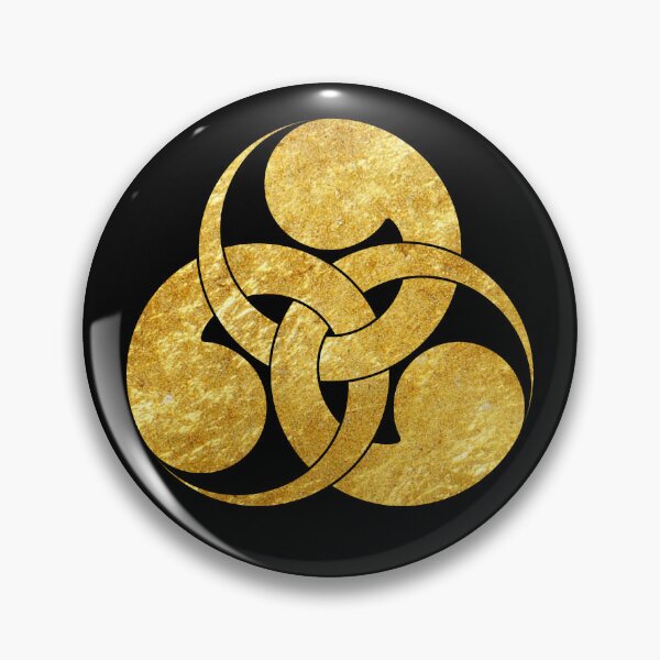 Item preview, Tadpole Mon Japanese samurai clan in faux gold designed and sold by Digital Homestead.