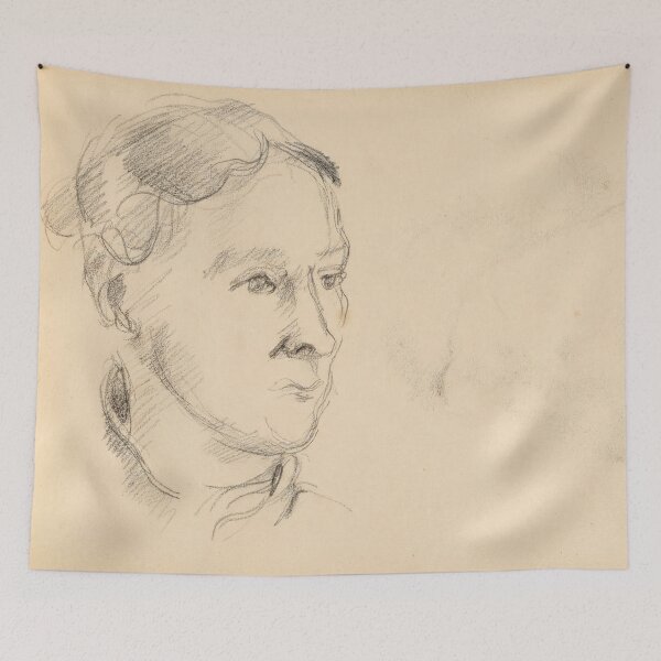 Artikelvorschau, Madame Cézanne von Paul Cézanne: Minimalistisches Graphitporträt-Poster entworfen und verkauft von artofuniverse.