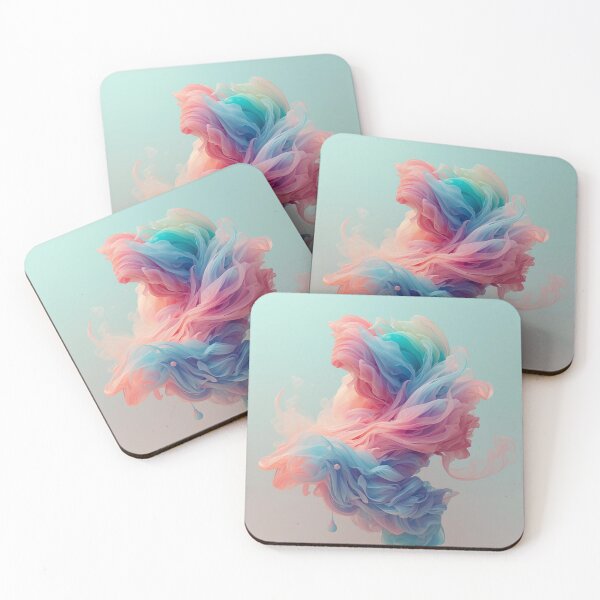 Item preview, Soft Pastel Ethereal Liquid Smoke Abstract Art designed and sold by rainbowgremlin.