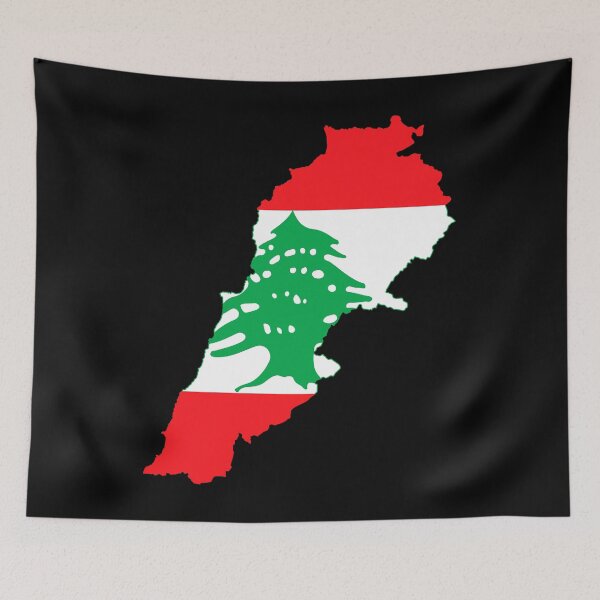 Aperçu de l'œuvre Carte du drapeau du Liban créée et vendue par DreamBrushy.