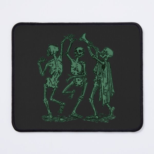 Item preview, Dark Green Danse Macabre – Gothic Skeleton Dance Illustration designed and sold by Dungeon-Shop.